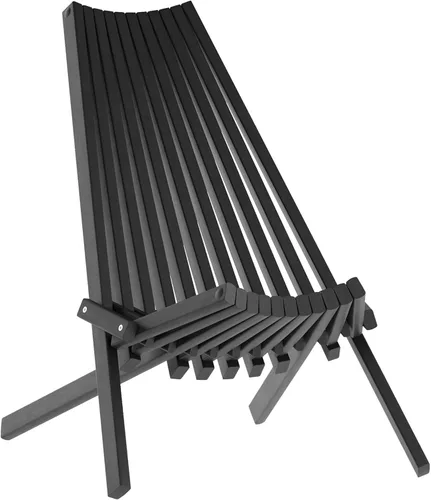 Flash Furniture Delia Commercial - Silla plegable de madera para interiores y exteriores, salón de perfil bajo para patio, porche o jardín, versátil