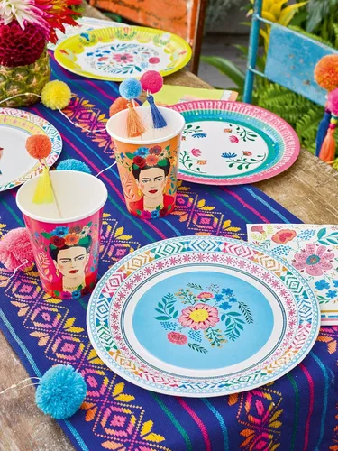 Miniatura 10 de Talking Tables 20 servilletas de papel bohemias desechables de 13 pulgadas, servilletas mexicanas de verano, decoraciones del Cinco de Mayo, diseño
