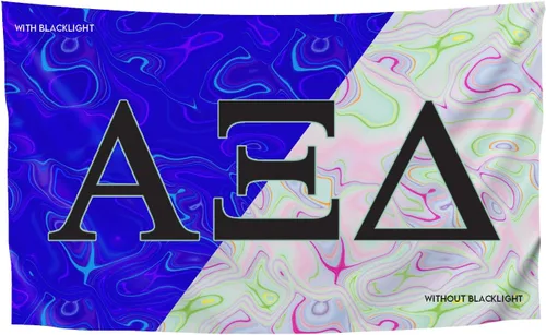 Miniatura 18 de Greek Club Sorority & Fraternity - Bandera de luz negra, 3 pies x 5 pies, licencia oficial, tapiz, exhibición, poliéster, pancarta de letras, CHI