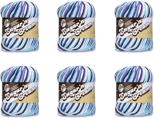 Miniatura 17 de Lily Sugar'N Cream - Ovillo de camuflaje rosa de gran tamaño, paquete de 6 unidades de 3.00 oz/3 onzas, algodón, 4 medianos (peinado), 150 yardas