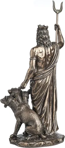 Miniatura 5 de Veronese Design Estatua griega de 12 7/8 pulgadas Hades del dios del inframundo fundido en frío de resina con acabado de bronce para decoración