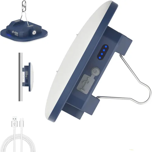 Miniatura 8 de Luces LED de campamento de 4 pulgadas recargables de 1500 lúmenes, 10000 mAh, hasta 120 horas de funcionamiento, 4 modos de luz, IP54 resistente al