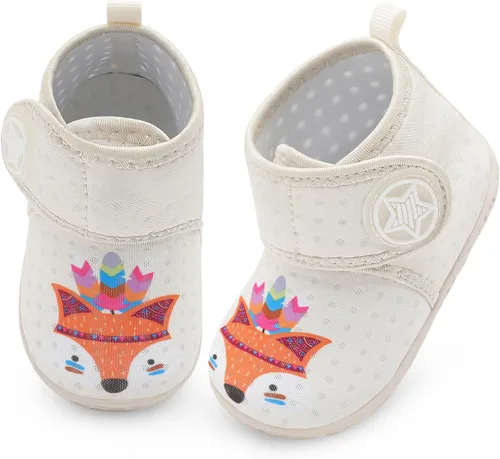 JOINFREE Zapatillas transpirables para bebés y niñas, zapatos antideslizantes para primeros pasos, zapatos para cuna, zapatos descalzos para bebés