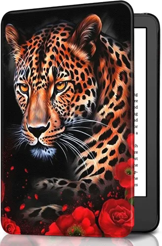 Miniatura 16 de Funda para Kindle básico de 6 pulgadas (11.ª generación), múltiples ángulos, piel sintética, delgada, con función de encendido y apagado automático