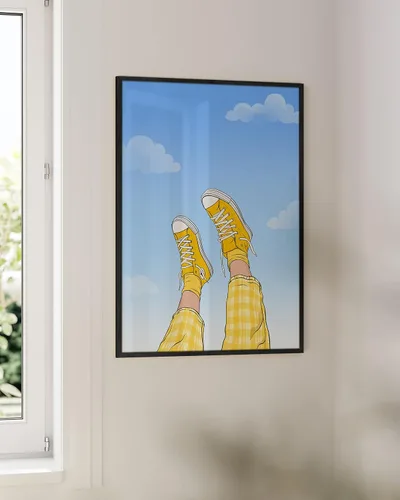 Miniatura 27 de Haus and Hues Arte de pared amarillo – Pósteres estéticos con cita para adolescentes, pósteres estéticos para dormitorio, niñas, impresión artística