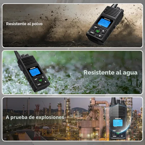 Miniatura 7 de SAMCOM - Radio de 2 vías de largo alcance, FPCN30A 20 canales Walkie Talkie hasta 5 millas, radio de mano recargable para senderismo al aire libre