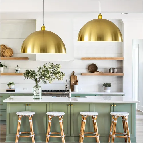 Miniatura 24 de Lámpara Colgante de Granja Negra Accesorios de Lámpara Colgante - Luces Colgantes de Isla de Cocina de 16 pulgadas Luces Colgantes Industriales