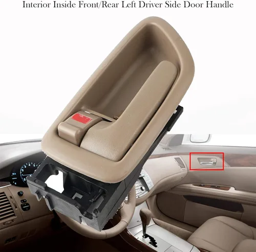 Miniatura 3 de Manija de puerta interior interior delantera trasera izquierda del lado del conductor para Toyota Avalon 2000-2004, Sequoia 2001-2007, Tundra