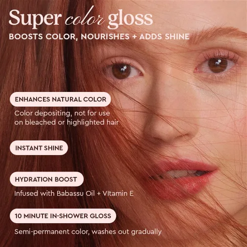 Miniatura 4 de Glaze Brillo Acondicionador de Color - Hidratante con Tinte para Cabello Castaño o Rojo, Potencia el Color y el Brillo, Repara el Daño - Auburn