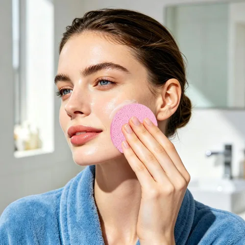 Miniatura 2 de 120 esponjas faciales comprimidas, esponja limpiadora facial, almohadillas de esponja para eliminación de maquillaje, esponja redonda exfoliante