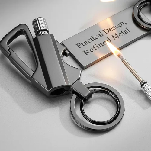 Miniatura 7 de Fósforo Permanente Encendedor Infinito con Llavero Multiherramienta Abrebotellas, Impermeable Reutilizable Resistente al Viento Iniciador de Fuego