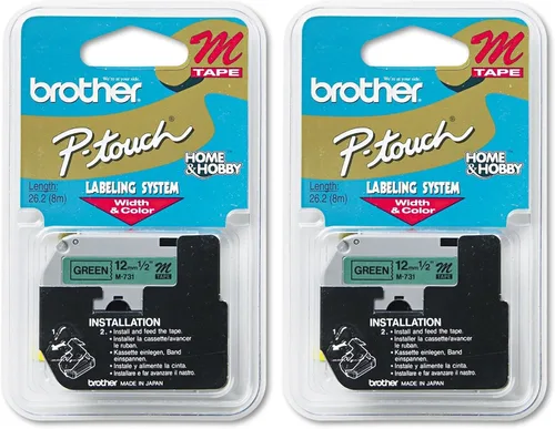 Miniatura 16 de Brother Etiqueta de forma continua de 0.37 "X26.20' (BRTM521), negro/azul