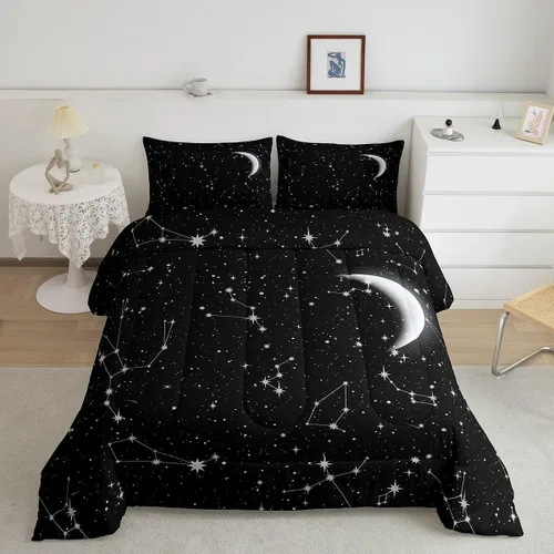 Miniatura 7 de Feelyou Juego de ropa de cama con teclas de piano, edredón de notas musicales para niños, niñas, adolescentes, juego de edredón con patrón musical
