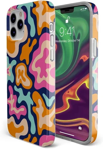 Miniatura 3 de Casely Funda para iPhone 11 Pro Max Color Splash de medianoche Retro abstracto Diseño clásico ultra delgado
