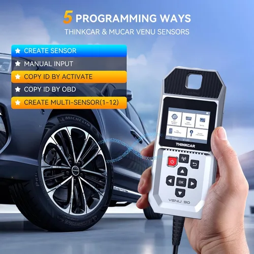 Miniatura 6 de THINKTPMS VENU90 TPMS OBD2 Herramienta de diagnóstico, activar/leer/aprender servidor TPMS, programación de sensores THINKCAR/MUCAR (315/433MHz),