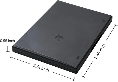 Miniatura 2 de Progo Funda premium para DVD de 6 discos de tamaño estándar de 0.551 in con funda transparente, solución de almacenamiento que ahorra espacio