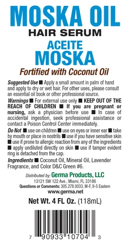Miniatura 8 de Aceite De Moska Fortificado Con Aceite De Coco 2 Oz Por Germa