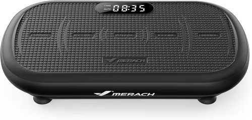 MERACH - Máquina de plataforma vibratoria para ejercicio, capacidad de 440 libras, Bluetooth y pedal de silicona, estimula la grasa profunda,