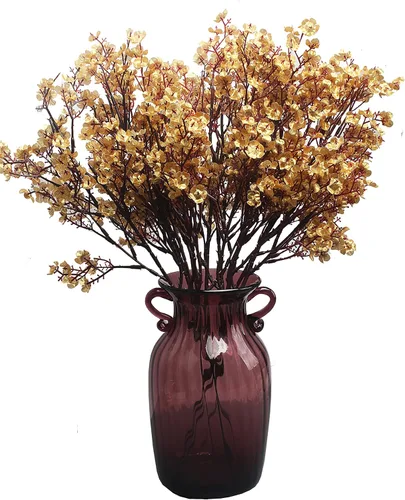 Miniatura 14 de JAKY-Global Flores Artificiales de Tela Aliento de Bebé 12 Ramos Plantas de Seda Falsas Europeas Decoración de Boda Fiesta Ramos de Tacto Real DIY