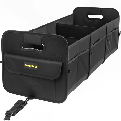 Miniatura 11 de MIKKUPPA Organizador de maletero de automóvil, organizador plegable de maletero pequeño con diseño dividido para alimentos, organizadores
