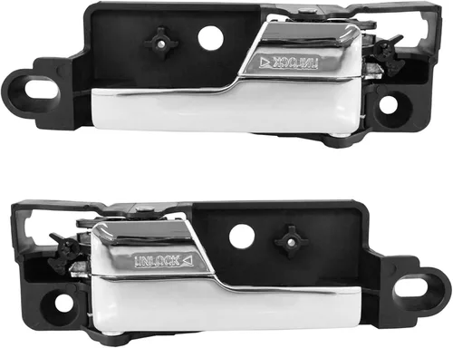 Miniatura 39 de TRQ Juego de 2 manijas de puerta interior trasera cromada y cachemira para Chevy GMC