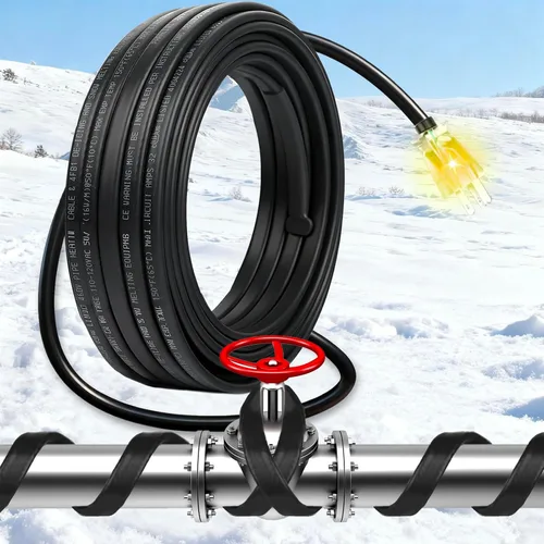 Miniatura 8 de HEATIT PLSR1 12 pies 120 V Cable de calefacción autorregulable de grado industrial y comercial, diseño de uso a largo plazo, resistente, húmedo o 12
