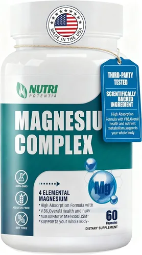 Complejo de magnesio para mujeres y hombres, con citrato de malato de glicinato taurato. Apoyo para el sueño, alivio del estrés, función cognitiva,