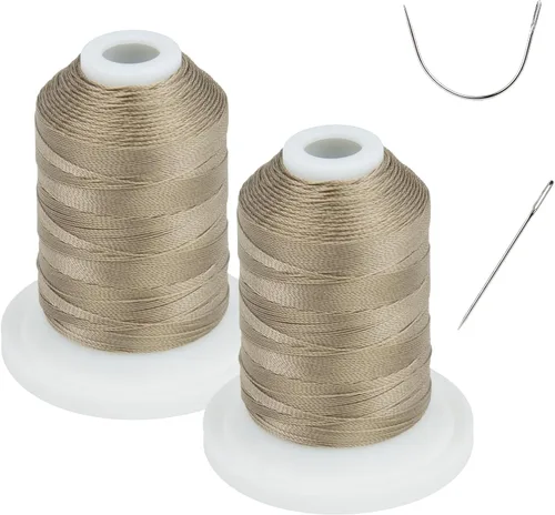 Miniatura 19 de Resistente a los rayos UV - Simthread 100% Poliéster Hilo Entrelazado Tex 69 (12wt) - 250 Yardas 1 Blanco 1 Negro