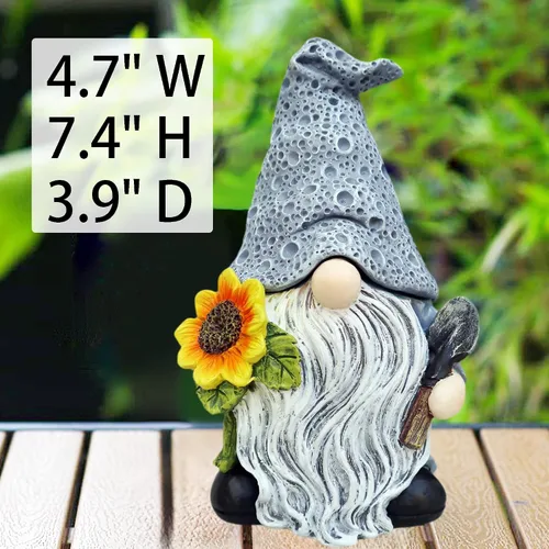 Miniatura 6 de Estatua de gnomos de jardín al aire libre para ocultar llaves, figura de gnomo para decorar el patio, caja de seguridad para llaves de repuesto