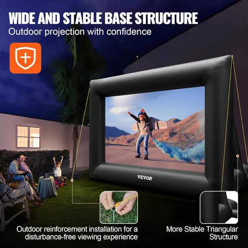 Miniatura 5 de VEVOR Pantalla de Proyector Inflable para Exteriores con Soplador de Aire de 350W Pantalla Inflable de Tela Oxford Pantalla Hinchable para Películas