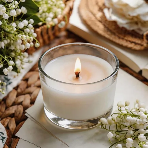 Miniatura 7 de Tarros de vela de vidrio de 4 onzas, paquete de 12 tarros pequeños para hacer velas, tarros vacíos de vidrio grueso de boca ancha con tapas de bambú