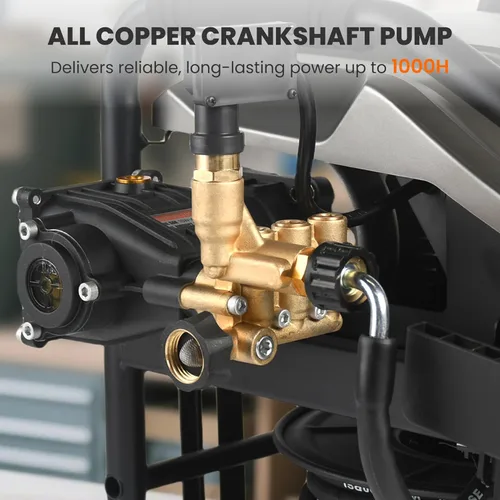 Miniatura 3 de Giraffe Tools Lavadora Eléctrica Comercial Ultraflow - Con bomba de cobre 1000H, montaje dual en pared/piso, motor sin escobillas, bajo nivel