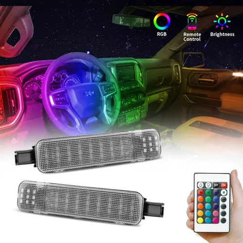 Bestview Panel de puerta interior LED RGB, luz de cortesía, multicolor, para Chevy GMC C/K Silverado/Sierra 1500 2500 3500 Suburban Tahoe Avalanche