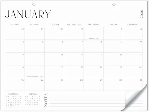 Calendario de escritorio estético 2026, desde junio de 2025 hasta diciembre de 2026, calendario minimalista grande de escritorio/pared 2025-2026 de