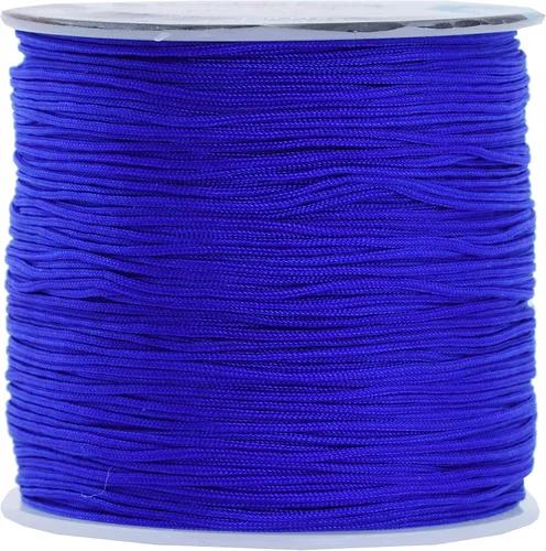 Miniatura 52 de Mandala Crafts Cordón de satén de nailon para la fabricación de joyas, 0.079 in, 55 yardas, cuerdas rojas de nailon, cordón de nudo chino para hacer