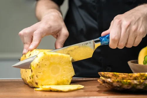 Miniatura 3 de Cuchillo de chef Cuchillo de cocina profesional de 8 pulgadas Acero inoxidable alemán de alto carbono Hoja ultra afilada y mango ergonómico