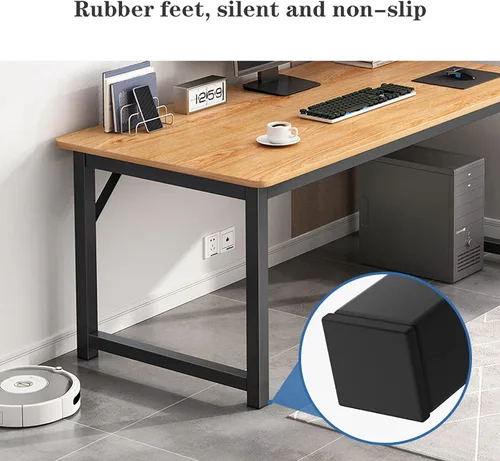 Miniatura 5 de Escritorio de PC moderno de estilo simple, estación de trabajo resistente para sala de estudio, escritorio industrial de 29.6 pulgadas de alto, mesa