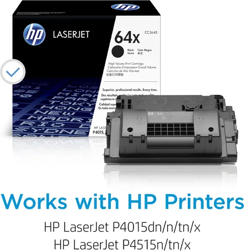 Miniatura 2 de HP Cartucho de tóner negro de alto rendimiento 64X Funciona con LaserJet P4015, Serie P4515 CC364X