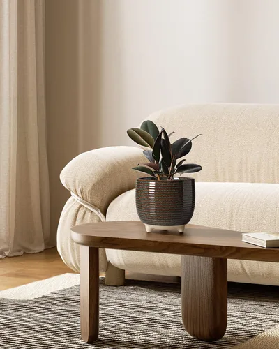 Miniatura 2 de LE TAUCI Macetas de cerámica para plantas, macetas con patas de 5.1 + 6.4 pulgadas para plantas, macetas modernas para el hogar y la oficina