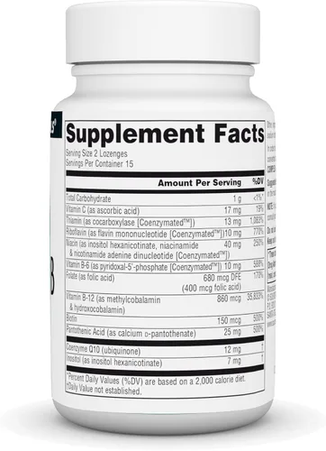 Miniatura 2 de Source Naturals Coenzymate B Complex - Sabor a menta que se derrite en la boca - Vitaminas B - 30 pastillas
