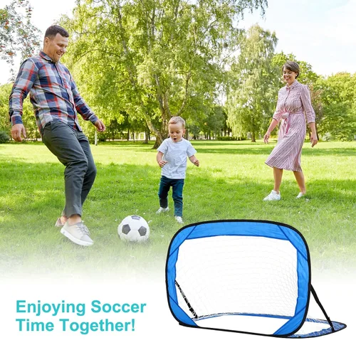 Miniatura 7 de PATIKIL Portería de fútbol portátil de 4 x 3 pies, red de fútbol plegable con bolsa de transporte para entrenamiento, plegable, para interiores