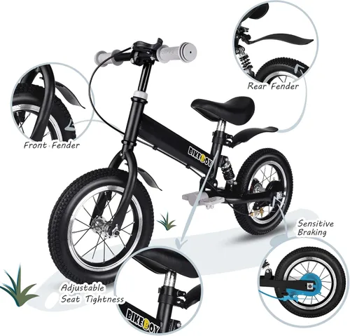 Miniatura 3 de Balance Bike 2 in 1,The Dual Use of a Kids Balance Bike and Kids Bike,12 14 Inches for 2-6 Years Old,with Shock Absorbers, Fenders, Pedals