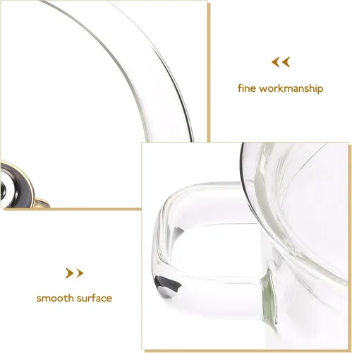 Miniatura 3 de Vaguelly Olla de sopa de vidrio de borosilicato de 7.87 pulgadas de alto con tapa estilo alce resistente al calor para cocina en el hogar, cocina