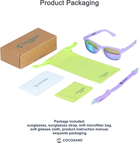 Miniatura 2 de COCOSAND Flexible Baby Sunglasses with Strap Polarized UV Protection for Toddler Infant Newborn Boy Girl Age 0-24 Months