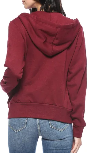 Miniatura 3 de Urban Look Sudadera con capucha de manga larga con cremallera y forro polar para mujer