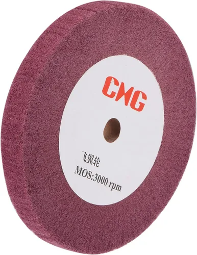 Miniatura 7 de uxcell Rueda de pulido no tejida de grano 320 de 5.906 in x 0.984 in, rueda de pulido abrasiva de alambre de nailon para acero inoxidable, cobre rojo