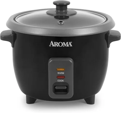 Aroma Housewares - Olla para arroz y granos de 1.5 cuartos (ARC-363NGB), negro, 6 tazas cocidas / 3 tazas sin cocinar