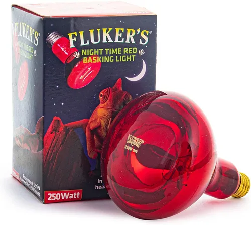 Miniatura 10 de Fluker's Foco rojo de la noche que toma el sol, lámpara infrarroja del calor para los reptiles, 75 vatios
