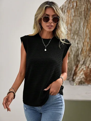 Miniatura 5 de Milumia Camiseta de manga casquillo con textura para mujer