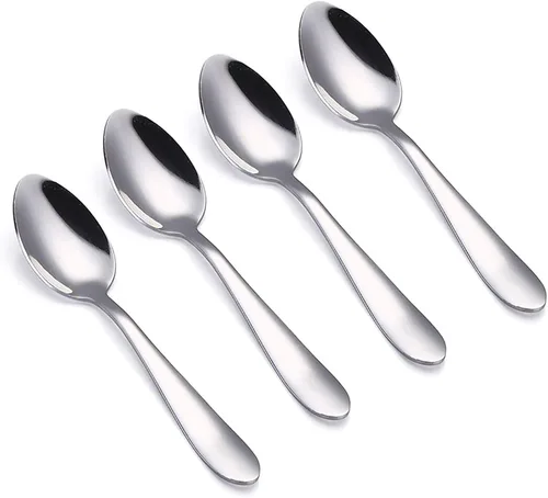 Miniatura 7 de VANRA Juego de 4 tenedores para niños de acero inoxidable tenedores de cena para niños Juego de cubiertos plateados de 5.7 pulgadas (4 tenedores)